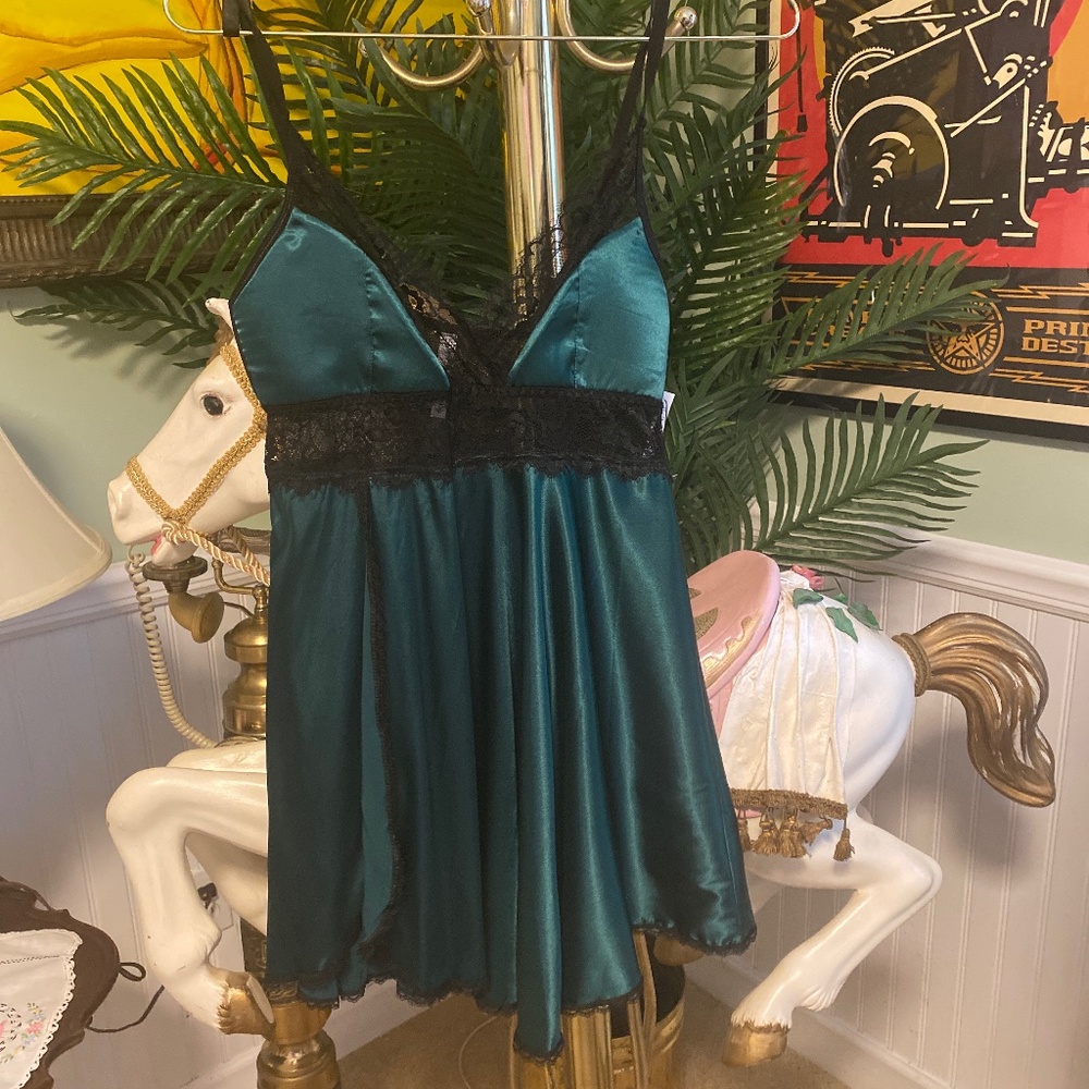 Emerald Green Babydoll Lingerie with Panties
